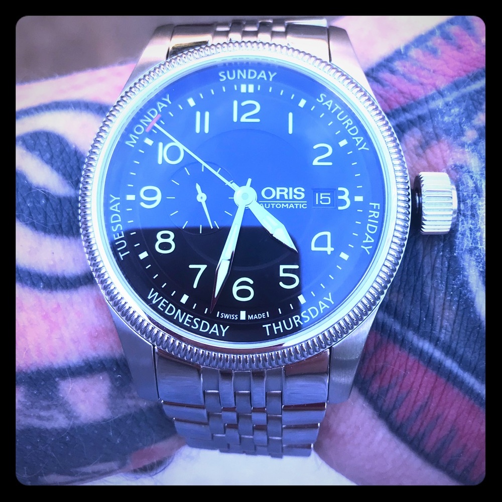 (Sold) Oris big crown small second hand